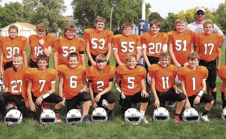 5-6th grade SE NE Tigers Team: (Back) Coach Sam Blankenship, Travis Hall, Shawn Hoffman (Standing) Case Gyhra, Emmett Holliday, Tucker Townsley, Hank Glathar, Cooper Hunzeker, Dane Lambrecht, Jaxton Ferris, Timothy Hoffman (Kneeling) Ryan Rogers, Chase Stutheit, Alexander Hall, Samuel Rauner, Bentley Fisher, Layne Plager, Rhett Johnson, William Shupp, Charlie Arnold
