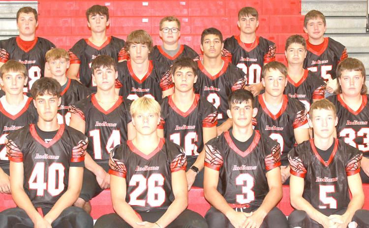 Members of the 2023 Pawnee City Football team are front, from left: Oscar Machini, Trey Marteney, Philip Layne, Justin Pierce. Second row: Dawson Wilkinson, Jett Farwell, Anthony Kling, Jesse McLaughlin, Hayden Binder. Third row: Kaminn Koester, Hunter Wake, Atreyu Kling, Tyler Tegtmeier. Back row: Aidan Petersen, Jaydon Johnson, Luke Hunzeker, Dylan Layne, Justin Baehr. Not pictured: Wyatt Blank, Head Coach Scott Brumbaugh, Asst. Coaches Mason Amundson, Shane Maloley and Ben Blecha.