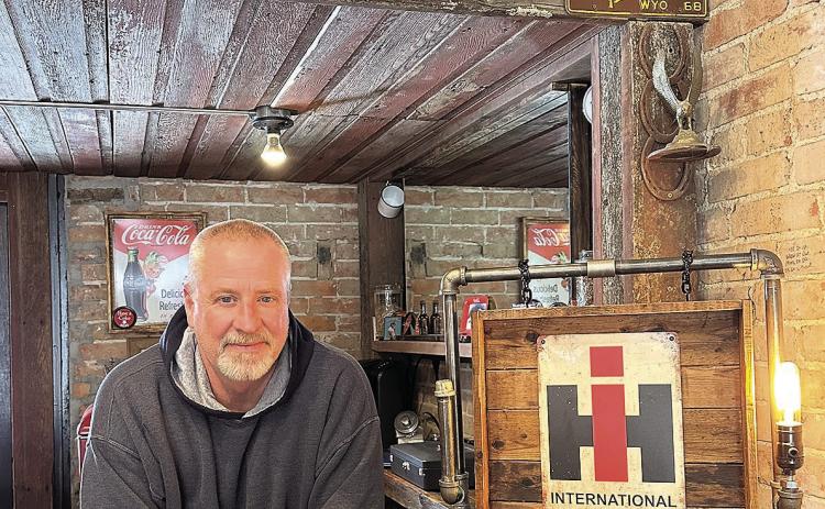 Before he even began creating art in Pawnee City Tim Mawhiney took an empty building on G Street and brought it back to life. What was once A Cut Above Hair Dresser, on the north side and Hoffman Insurance on the south side is now a beautiful setting for displaying his art work.