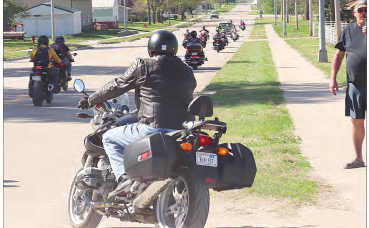 Ray Kappel/Republican The rally got underway from the Fairgrounds. ally draws motorcyclists from all o