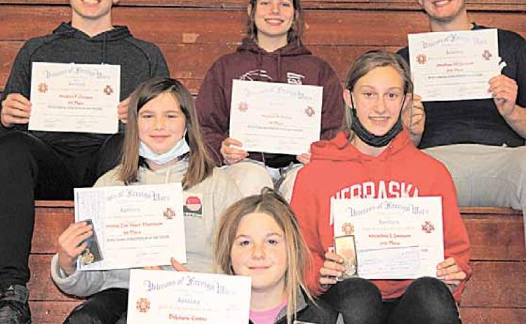 Back Row: (Left to Right) Hayden Christen, Masyn Arena, Jonathan Janssen; Middle Row: (Left to Right) Jazmine Thomsen, Madeline Janssen; Front Row: DeLanye Currie