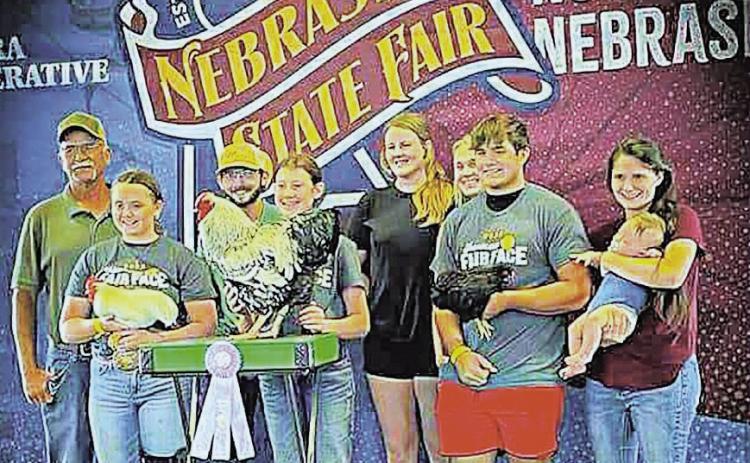 State Fair Participants: LtoR Rodney Nightingale, Nevaeh Hill, Blake Bell, Collins Hinrichsen, Shelbi Starr, Michelle Wehrbein, Dylan Lane, Elisa Bell