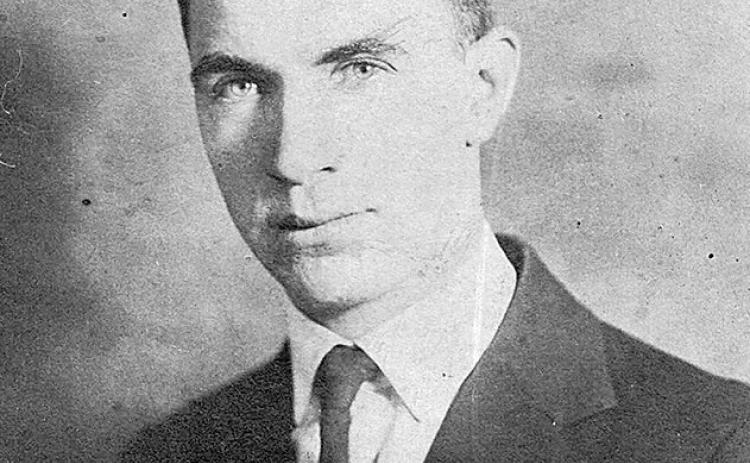 Above: Lawrence Sitzman at age 20, a few years before his job in Pawnee City