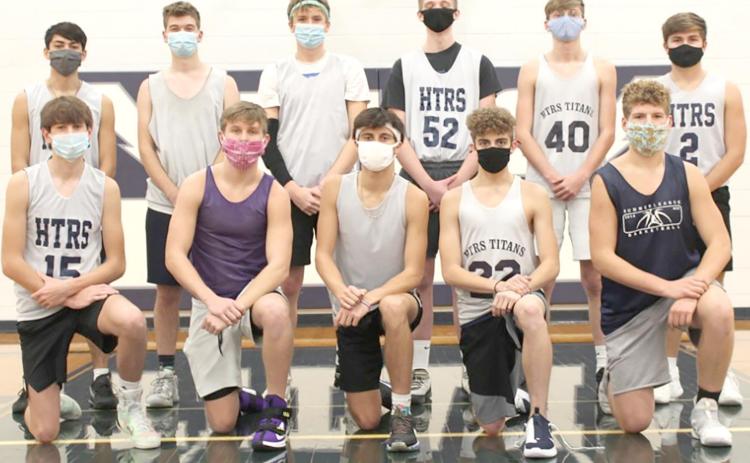 Members of the 2020-21 Humboldt Table Rock Steinauer Boys’ Basketball team are: Front, from left: Jack Hunzeker, Hunter Frey, Nic Knudson, Ethan Dierberger, Andy Stalder. Back row: Donovan Kostecka, Trevor Plager, Jacob Joy, Kaden Cooper, Gage Schaardt, Jayden McNealy. Not pictured: Jeremiahe Woolard.