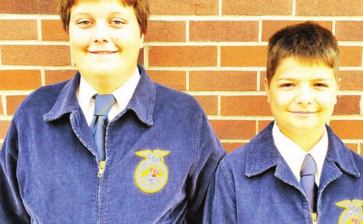 Tyler Tegtmeier and Hayden Binder, FFA Agriscience finalists.