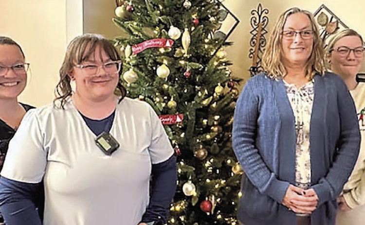 Pictured L to R: Nicole Crittenden, Alexis Hein, Caralyn Friedly and Beverly Smith. Not pictured staff members are: Betty Cary, Neveah Blecha, Patricia Snyder, Samantha Plock, Kristy Sherk, Michael Sherk, Angela Wilkinson, Joshua Smith, Twila Bax and Kori Speckman.