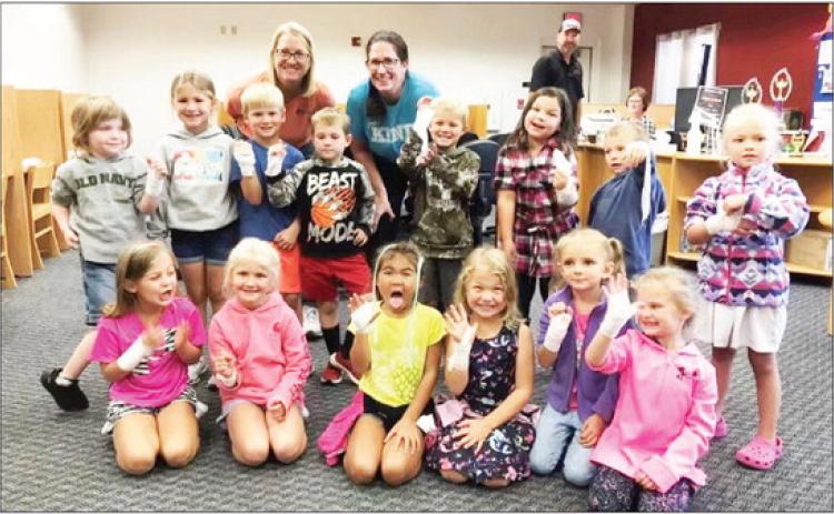 This is group of kindergarten that Heather Farwell and Tammy Menninga reviewed first aid with. In background is Todd from Bruna Implement who discussed farm safety. More photos of saftey day to be in Next weeks issue.