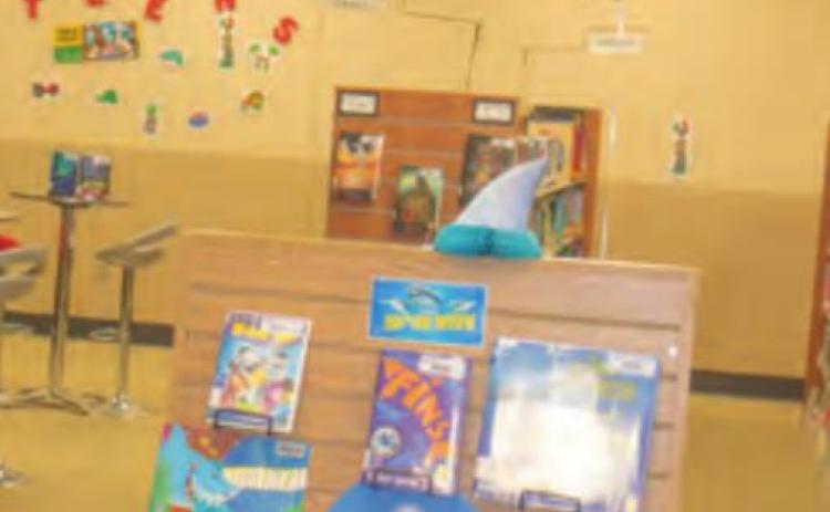 The Shark Week display.