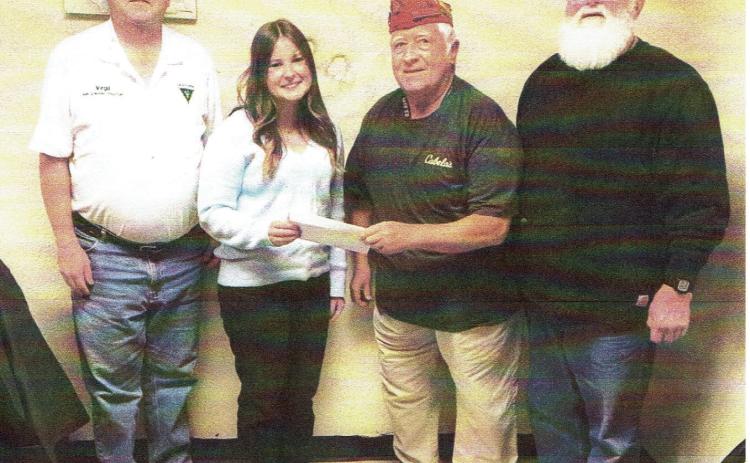 Pictured left to right are Nebraska Correspondent from Omaha Virgil Blum, Ms. Gottula, local Chef de Gare Carl Christensen, and Correspondent Roger Kopf.