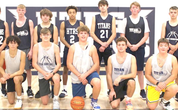 Members of the 2021-22 Humboldt Table Rock Steinauer Boys’ Basketball team are front, from left: Nic Knudson, Gage Schaardt, Andy Stalder, Niccola LaRosa, Lennox Sadlo. Back row: Kody Jeralds, Hunter Bohling, Brogan Dunlap, Alex Koziol, JJ McQueen, Jack Hunzeker, Colt McClarnen, Brennan Vaughan, Kiffen Hunzeker. Not pictured: Hunter Frey, Zack Creamer, Jeremiahe Woolard.
