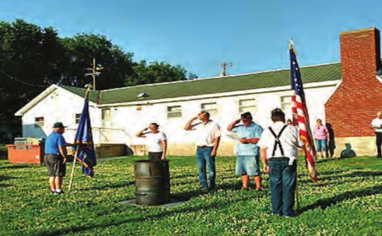 Flag disposal ceremony