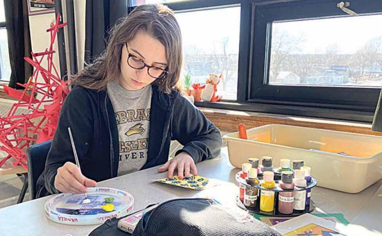 Tristen Bradbury is another talented artist coming out of Pawnee City Schools. Photo by Reyana Tegtmeier
