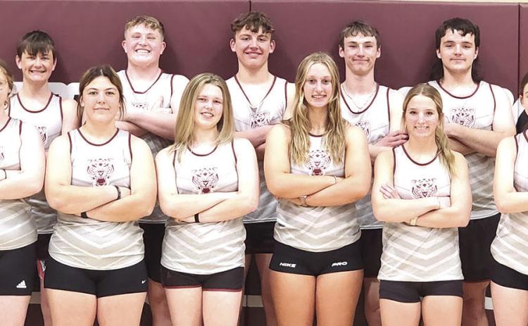 Members of the 2025 Lewiston Track team are front, from left: Vivienne Johnsen, Bryleigh Crouse, Ayden Hunzeker, Maddie Janssen, Justice Currie, Savannah Cutshall. Back row: Taven Borcher, Tristen Wagner, Cashton Steinacher, Brody Wright, Brock Janssen, Payton Heideman, Axel Seeman, Alex Seeman, Jacob Bruns.
