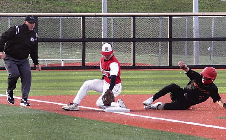 Jack Hilgenfeld makes a play at 3rd base Photo courtesy of Taylor Dunekacke