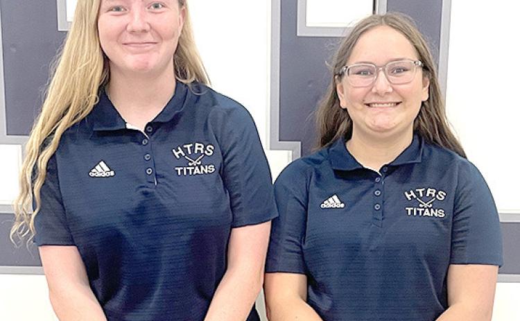 Members of the HTRS Girls’ Golf team are from left: Alyssa Askren and Kendall Freeman.