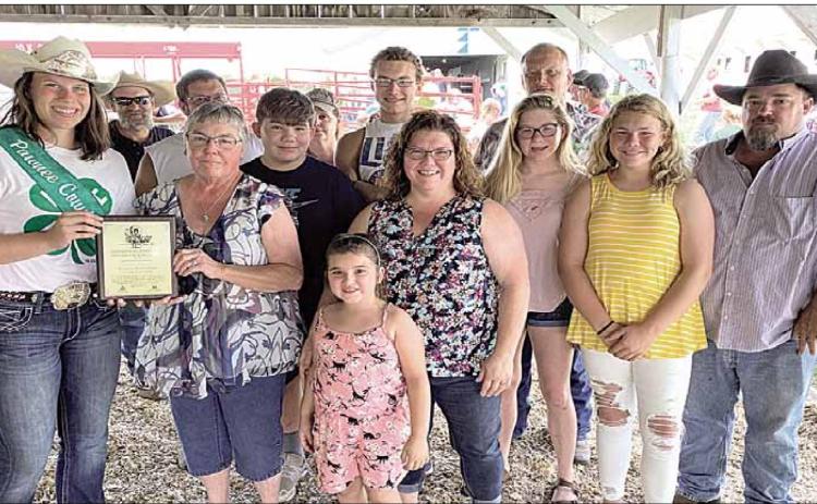 This year a 100-year Nebraska Pioneer Farm Award was presented to Dorothy Bstandig. Five generations of the Bstandig family have owned the SE ¼ of Section 10-2-10 since 1905. The farm was purchased for about $49/acre by Larry Bstandig’s great-great-grandfather, Frank J. Wenzl, who emigrated here from Austria in 1867.