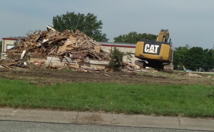 The house at 14th and G Street has been demolished to make way for a parking lot for the new fire hall.
