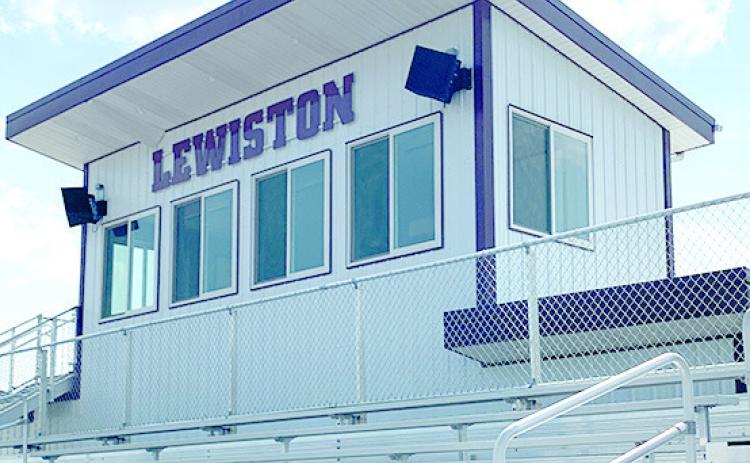 The Lewiston Press Box and newly constructed bleachers are game day ready along with a fully equipped concession stand and spacious sized restrooms at the new facility.