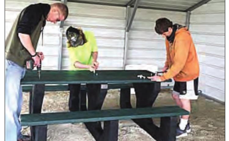 A donation brought picnic tables and benches for the gun club.