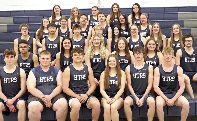 Members of the 2025 Humboldt Table Rock Steinauer Track team are front