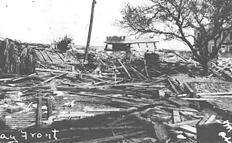 Above: Devastation at the bay front neighborhood, Denver Post