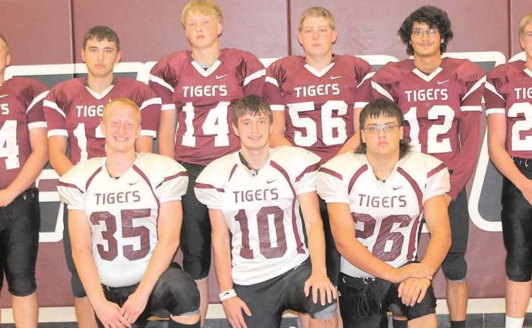 Members of the 2020 Lewiston football team are front, from left: Jonathan Janssen, Mathew Barker, Cayd Wilgers. Back row: Jaxson Janssen, Brady Bledsaw, Caleb Rule, Ty Arena, Abel Gonzalez, Tristan Ray. Not pictured: Head Coach Greg Iverson, Asst. Coach Jarod Remmers, David