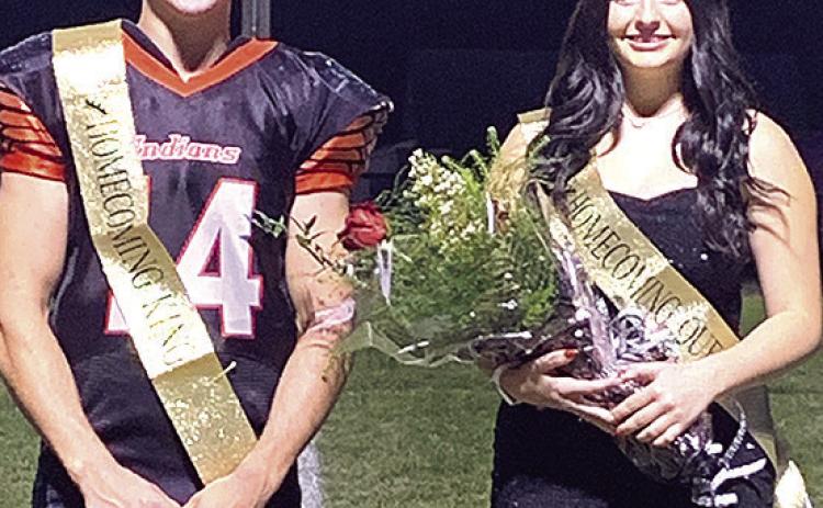 PAWNEECITYHOMECOMINGROYALTY – Pawnee City’s King Jett Farwell and Queen Neveah Blecha were crowned on Friday at Pawnee City. Paula Jasa/Republican