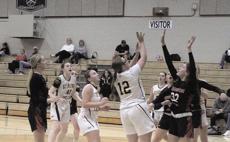 Sterling Jet Vivienne Johnson shoots a basket
