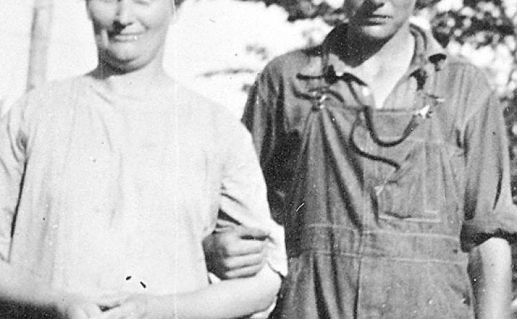 Above: Gordon at about 20 with his mom Florence.