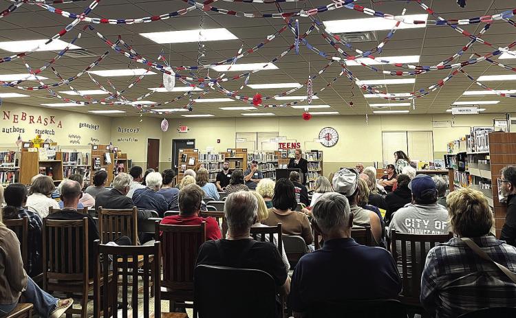Area Residents gather at the Pawnee City Public Library to Meet the Candidates