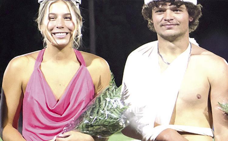 HTRS HOMECOMING ROYALTY – Humboldt Table Rock Steinauer’s Queen Laramie Glathar and King Hunter Bohling were crowned last week at HTRS’ Homecoming. photo courtesy of HTRS Public Schools