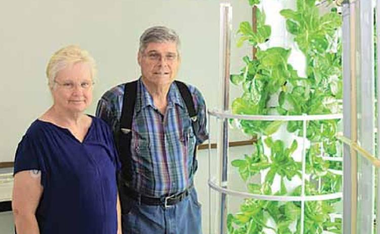Pat and Linn Sunderland have started a Tower Farming business in the old High School at Summerfield, Kansas. Ray Kappel/Republican