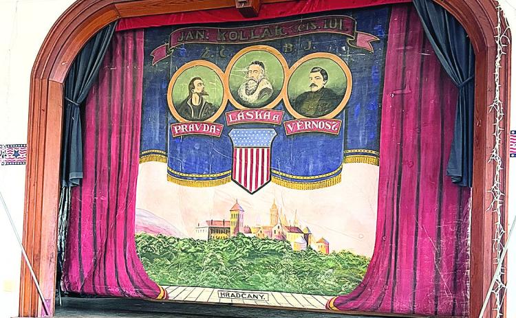 The proscenium (main) curtain