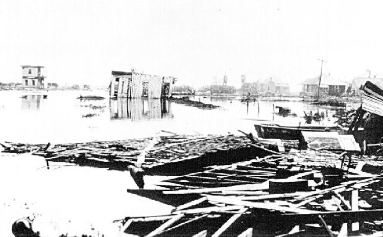 Above: Devastation at the Bay – National Weather Service photo