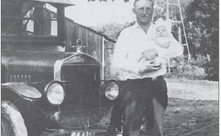 Elmo Burow with baby delores