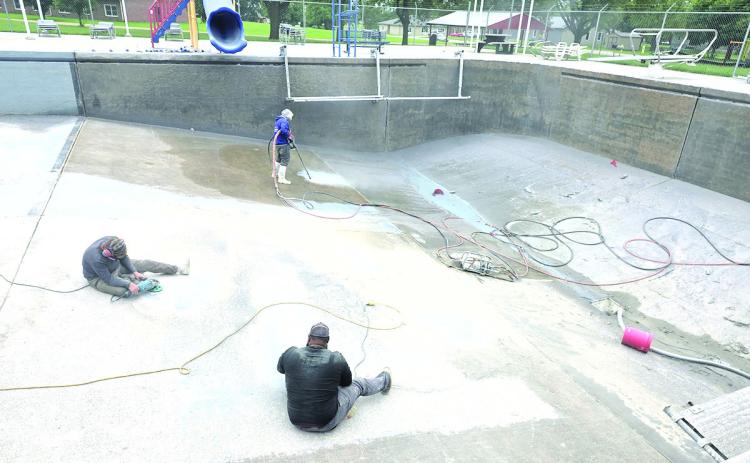 Pool Repairs Underway