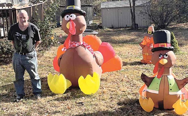 Chuck Habegger and his turkeys