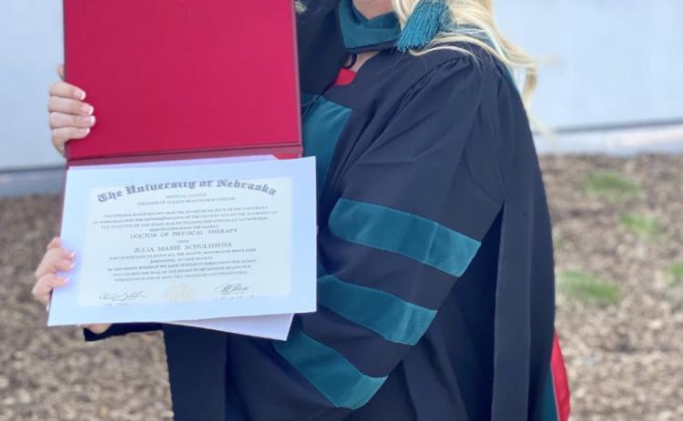 Julie Schultheiss celebrates PT graduation