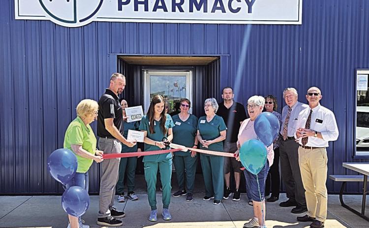 Pawnee City Chamber of Commerce held a ribbon cutting for HeathFirst Pharmacy last Wednesday. Pictured are: Lola Seitz, Chamber President Brian Rottinghaus, Andrea Puhalla, Heidi Kohake (owner), Corrine Nunez, Suzanne Byler, Janet Vetrovsky, Ethan Petrashek, Gail Howard, Cortney Johnson, Nanette Smith, Joe Stehlik, John Werner