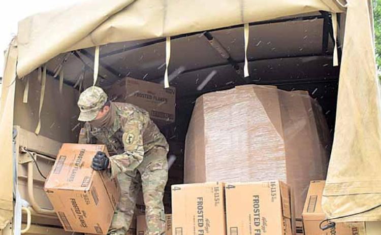Guard in Steinauer for Food Bank
